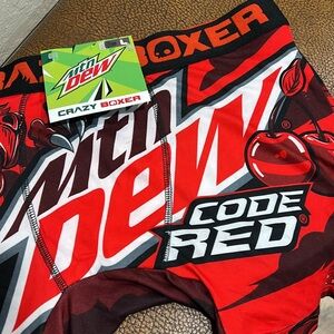 Crazy Boxer Underwear Soft Touch Brief Brand New Mountain Dew Red Cherries 🍒!